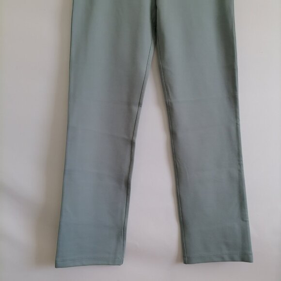 Betabrand Womens Mint Gray Mid Rise Comfy Straight Leg Dress Pants Size M - Picture 3 of 6